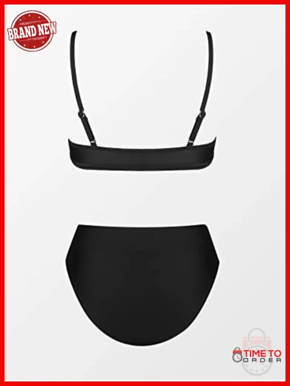 Two Piece Bikini Set Cut Out High Waisted Scoop Neck V Front Bottom